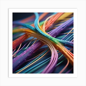 Colorful Wires 26 Art Print