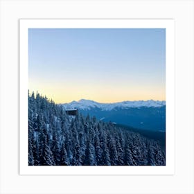 A Serene Polar Wilderness At Sunset Where The Gradient Of An Ethereal Blue Sky Clashes With The Coo (7) Art Print