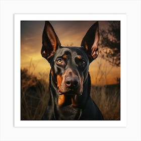 Doberman Art Print