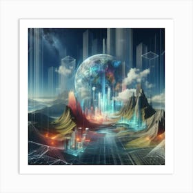 Futuristic City Art Print