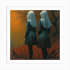 Two Nuns Art Print