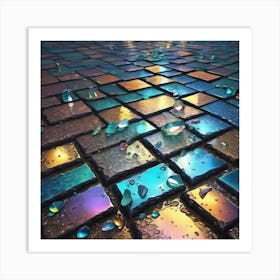 Mosaic Tile Floor Art Print