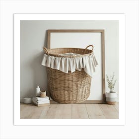 Wicker Basket 1 Art Print