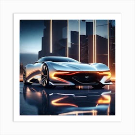 Futuristic Sports Car 32 Art Print