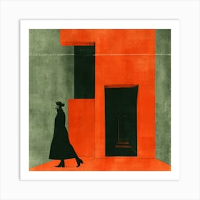 Woman In A Coat Art Print