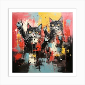 Two Cats attractive watercolors Art Print