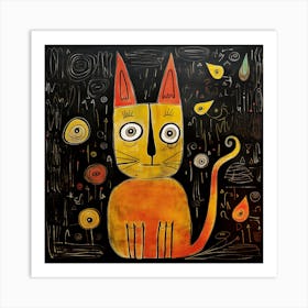 Orange Cat Art Print