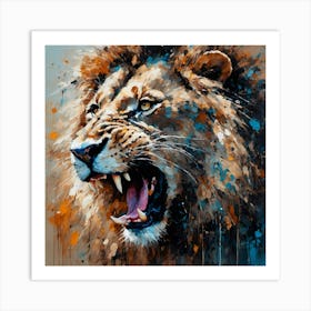 Roaring Lion Art Print