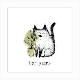 Eat Greens Art Print