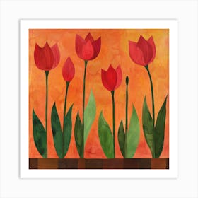 Red Tulips 21 Art Print