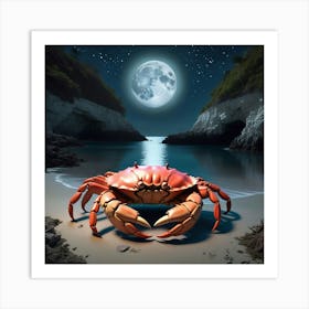 Crab At Night 19 Art Print