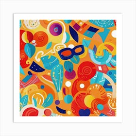 Colorful Abstract Painting 1 Art Print