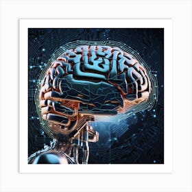 Cyborg Brain 4 Art Print