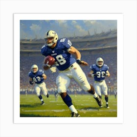 Thrill of the Game Football Hero in Full Armor Art Print