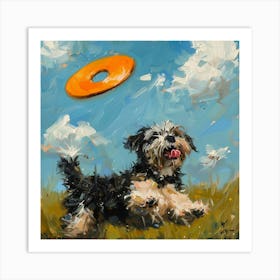 Frisbee Dog 1 Art Print