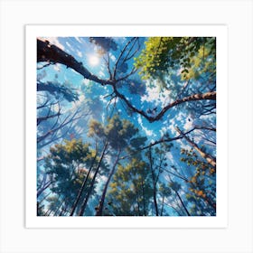 Sky In The Forest Art Print