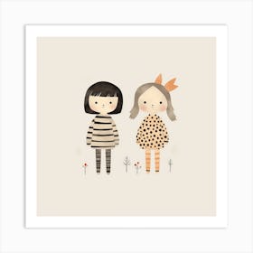 Two Little Girls Art Print