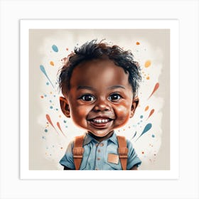 Portrait Of A Little Boy Art Print