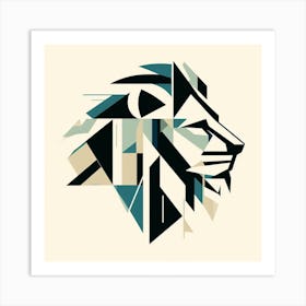 Geometric Lion 1 Art Print