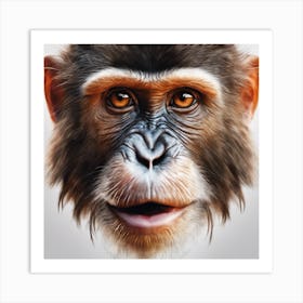 Chimpanzee Portrait 3 Art Print