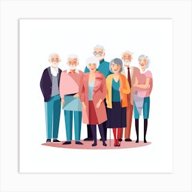 Old People 9 Art Print