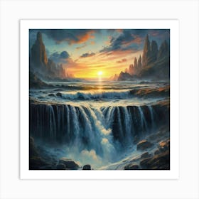 Landscape Painting Hd Hyperrealistic 18 Art Print