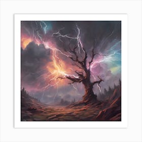 Lightning Tree Art Print