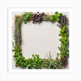 Frame Of Herbs 7 Art Print