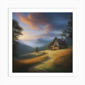 House In The Mountains 1 Art Print