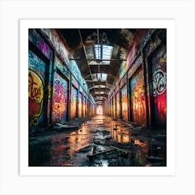 Abandoned Subway Art Print