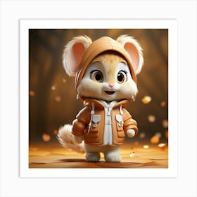 Mouse In A Coat Art Print