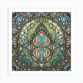 A wonderful artistic painting on stained glass 9 Art Print