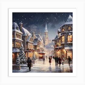 Christmas Town Art Print