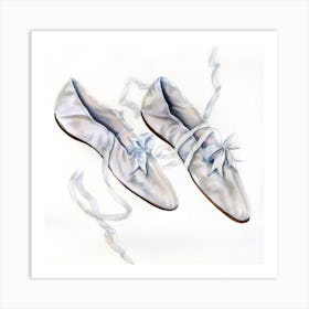 Vintage Ballerina Slippers Art Print