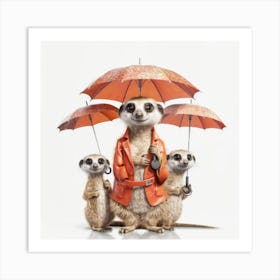 Meerkats Art Print