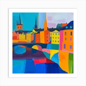 Abstract Travel Collection Stockholm Sweden 2 Art Print