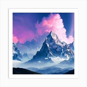 Mountains And Clouds Art Print