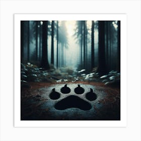 Paw In The Forest Art Print