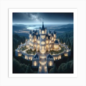 Castle At Night 5 Art Print