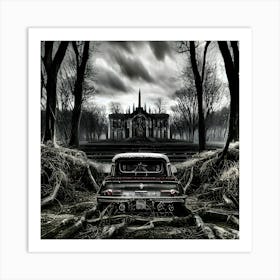 Car In The Woods Art Print