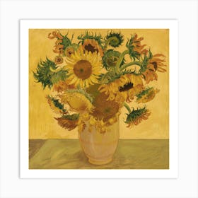 Sunflowers, Vincent Van Gogh (3) 1 Art Print