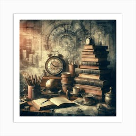 Clockwork Desk Art Print