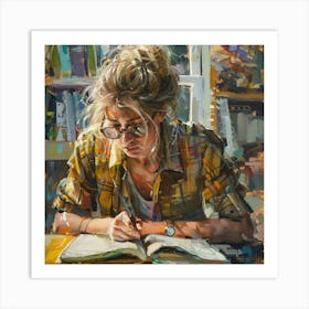 'Reading' Art Print