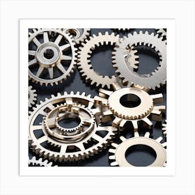 Mechanical Gears Art Print