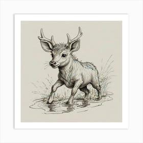 Deer! 39 Art Print