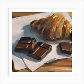 Chocolate Croissant Art Print