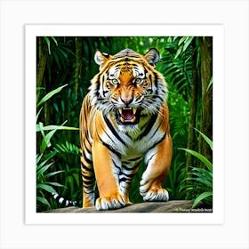 Tiger In The Jungle 6 Art Print