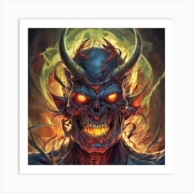 Demon Head 7 Art Print