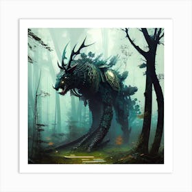 Dragon In The Forest Art Print