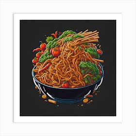 Bowl Of Noodles 2 Art Print